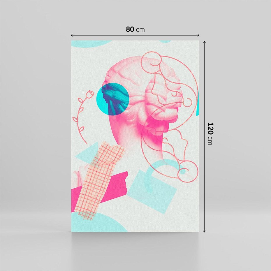 Obraz na płótnie 80x120 - Sztuka w Różach - nowoczesna sztuka, kolaż ze zdjęć