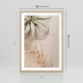 Plakat w ramie 50x70 - Aloes w Stylu Boho - kompozycja, wiklina - rama drewno