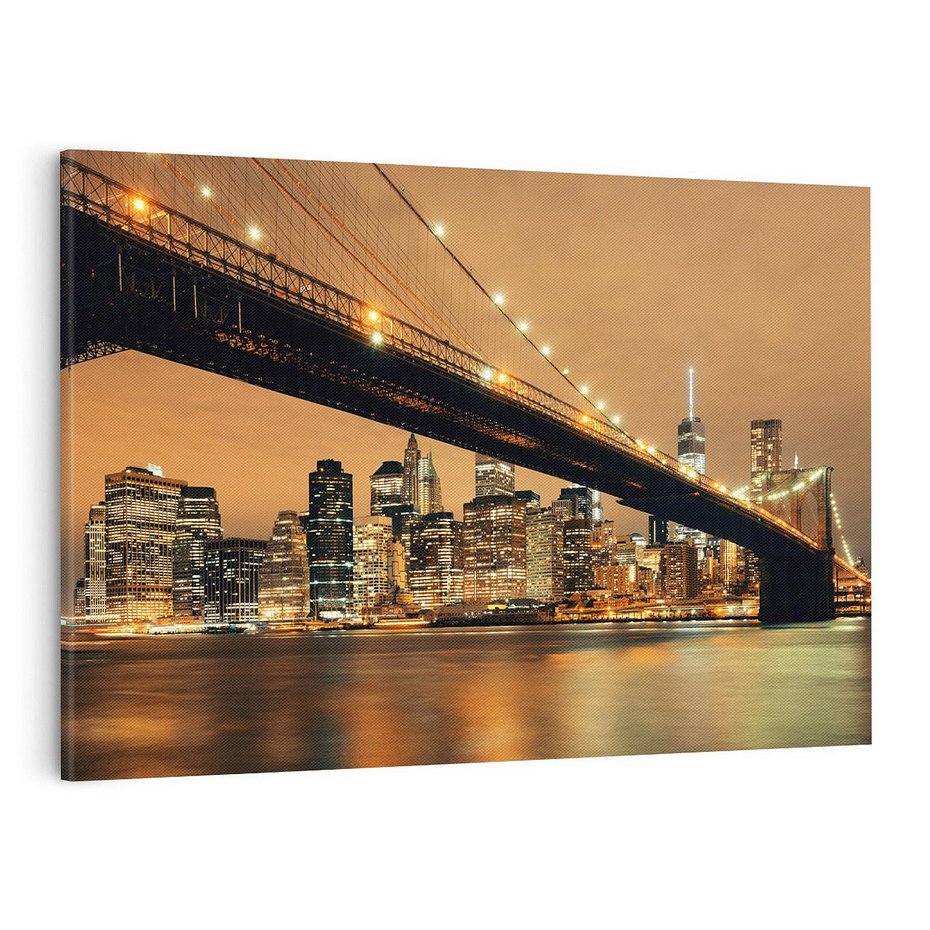 Obraz na płótnie 100x70 - magiczne połączenie miast - most, Nowy Jork