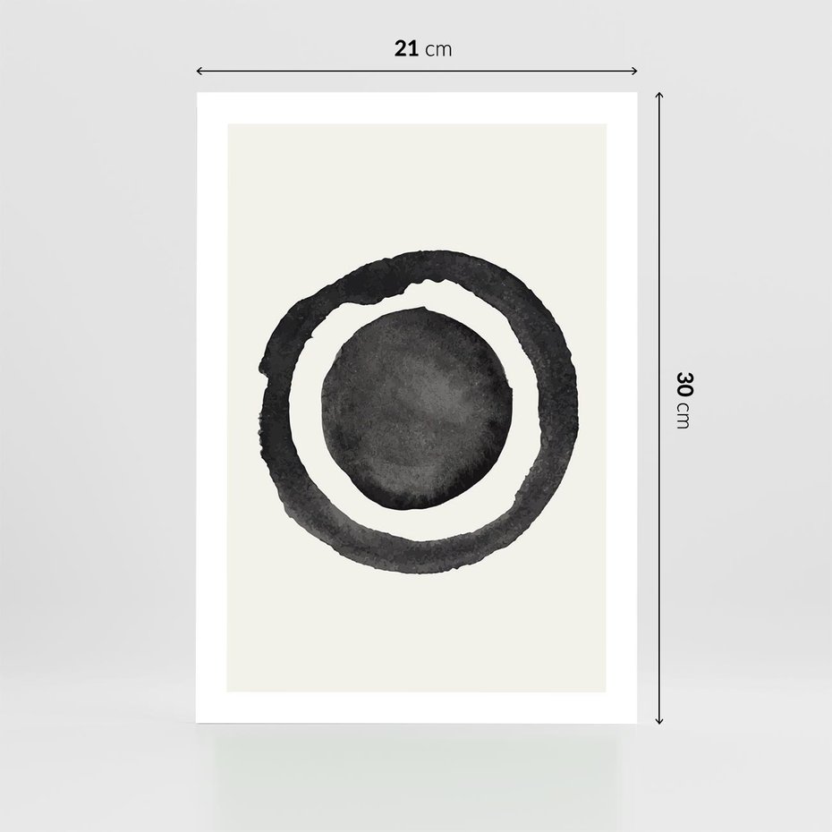 Plakat bez ramy 21x30 - Bezgraniczne Widoki - abstrakcyjne plamy okręgi, akwarelowe