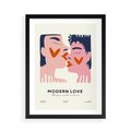 Plakat w ramie 50x70 - Miłość w Kompozycji - miłość, para zakochanych - rama czarna