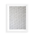 Plakat w ramie 50x70 - Wymiarowa Struktura - ściana, cegła - rama biała
