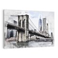 Obraz na płótnie 120x80 - Sztuka mostu w Nowym Jorku - sztuka, most