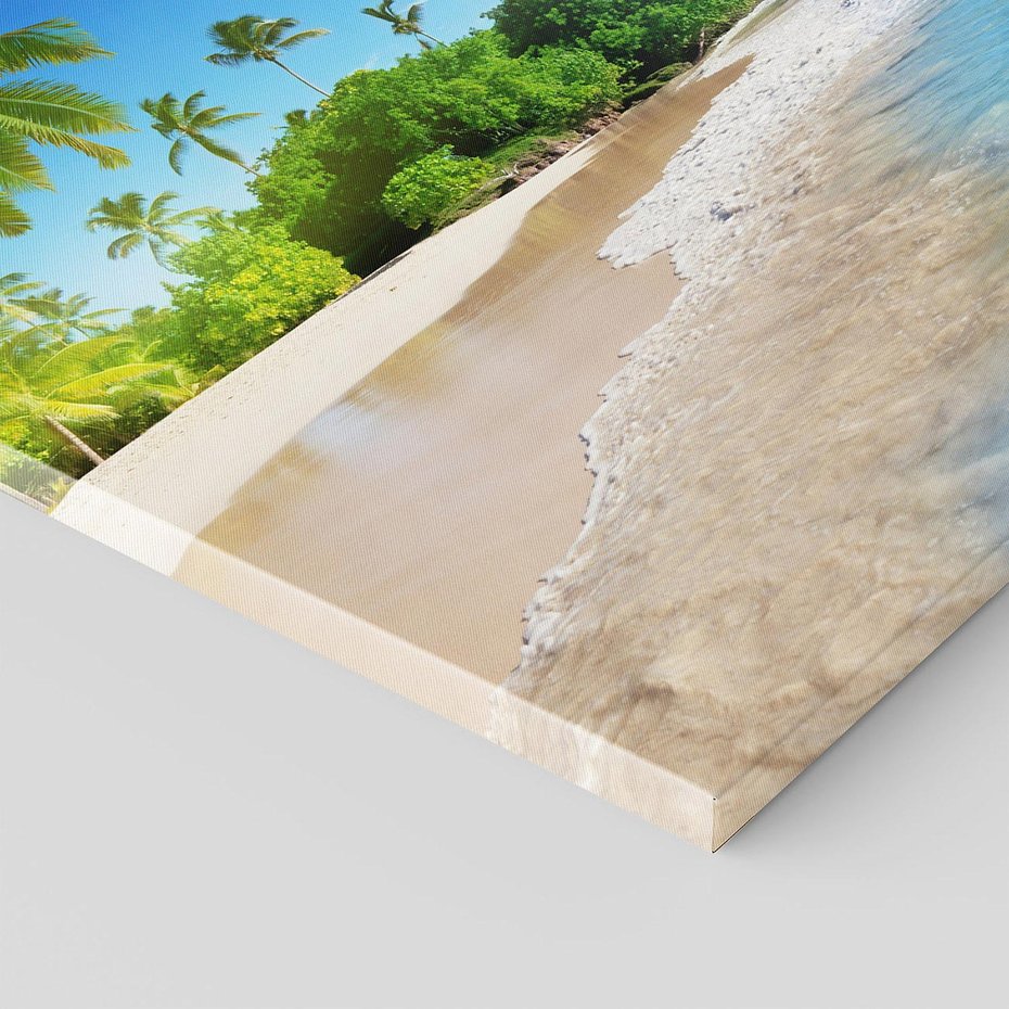Obraz na płótnie 80x80 - Rajskie plaże Karaibów - Karaiby, plaża