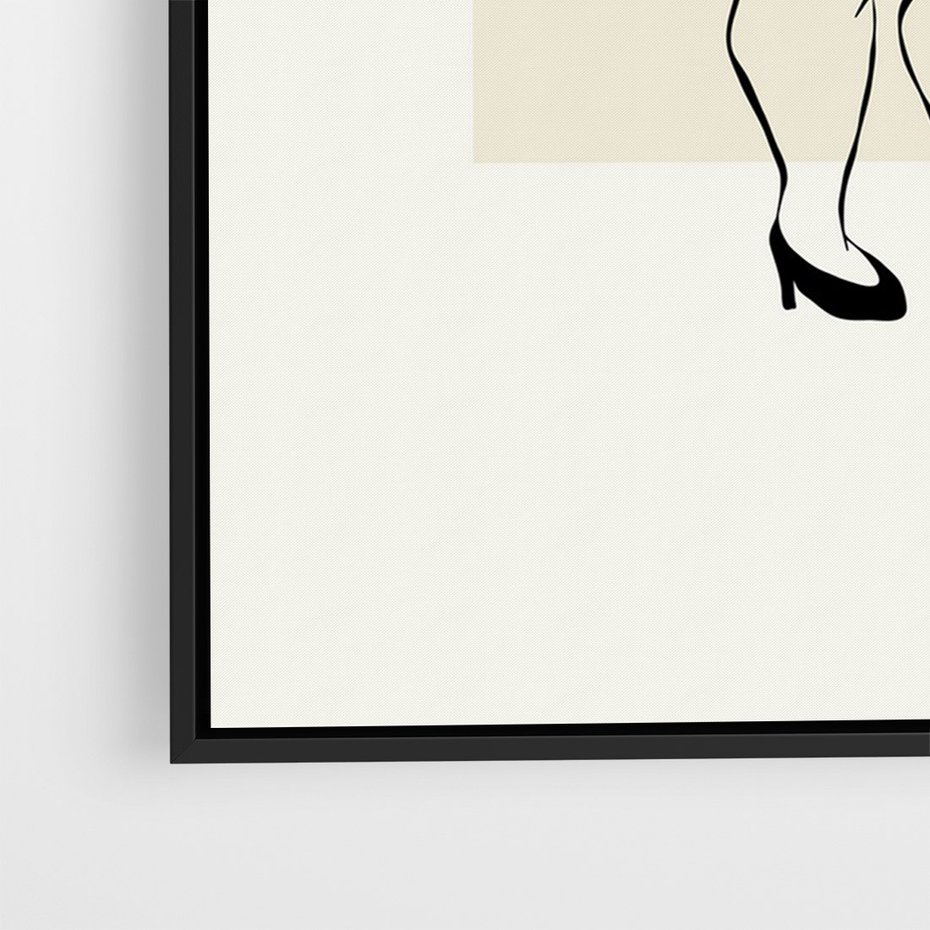 Obraz w ramie 50x70 - Ekspresja Wewnętrznych Emocji - kobieta, samoakceptacja - rama czarna