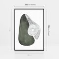 Obraz w ramie 50x70 - Owocowe Boho Inspiracje - minimalistyczny plakat, gruszka - rama czarna