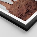 Plakat w ramie 50x70 - Surowość Pustyni - pustynia, kanion - rama czarna