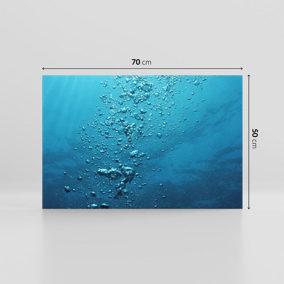 Obraz na płótnie 70x50 - Gra Bąbelków - woda, bąbelki