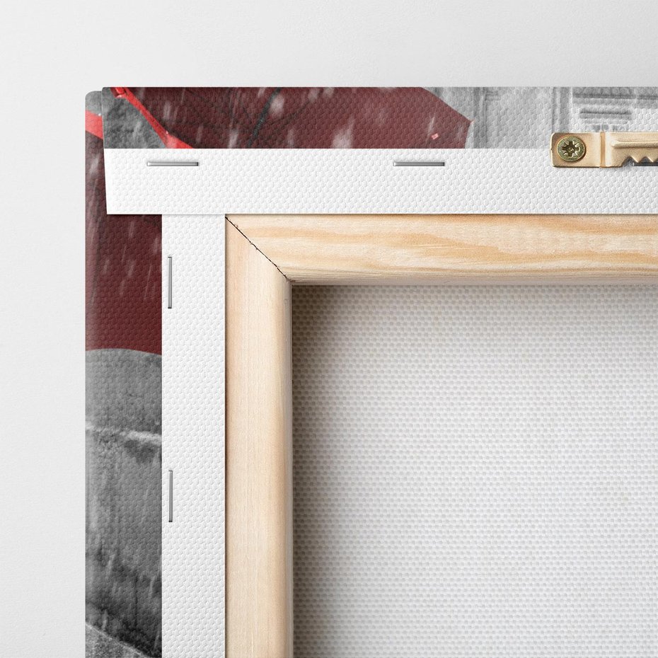 Obraz na płótnie 70x100 - Parasole w malowniczej uliczce - parasole, uliczka