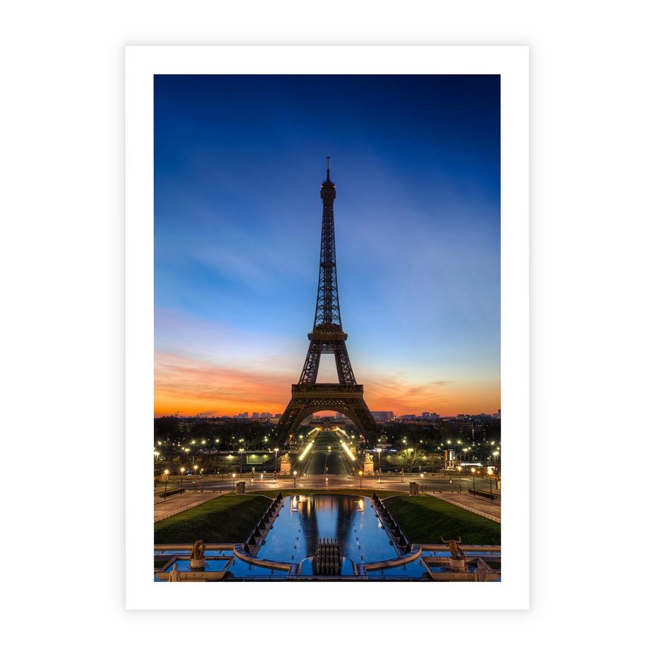 Plakat bez ramy 40x50 - Wieża Eiffla w Innej Odsłonie - wieża, Eiffla