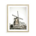 Plakat w ramie 40x50 - Wiejska Idylla z Młynem - wiatrak, młyn - rama drewno