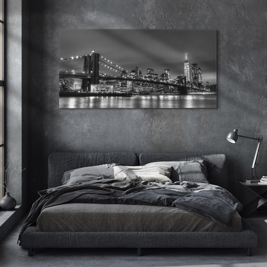 Obraz na płótnie 140x70 - Miasto, które nie Śpi - most, Nowy Jork