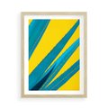 Plakat w ramie 50x70 - Świeżość Natury - aloes, liście - rama drewno
