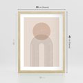 Plakat w ramie 30x40 - Konturem Zdefiniowane - boho plakat, minimalizm - rama drewno