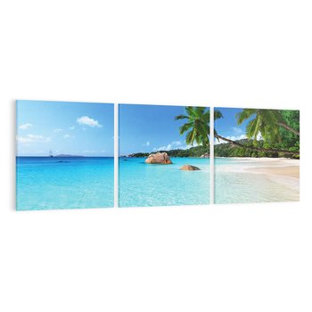 Obraz na płótnie 150x50 - Idylliczne Seszele - przyjemność dla oczu - Seszele, plaża