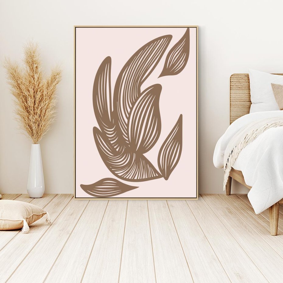 Obraz w ramie 50x70 - Nowoczesne Harmonie - skandynawski styl, plakat - rama drewno