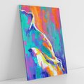 Obraz na płótnie 50x70 - Olejne Wibrujące Emocje - abstrakcyjny obraz, różne kolorowe maźnięcia pędzla