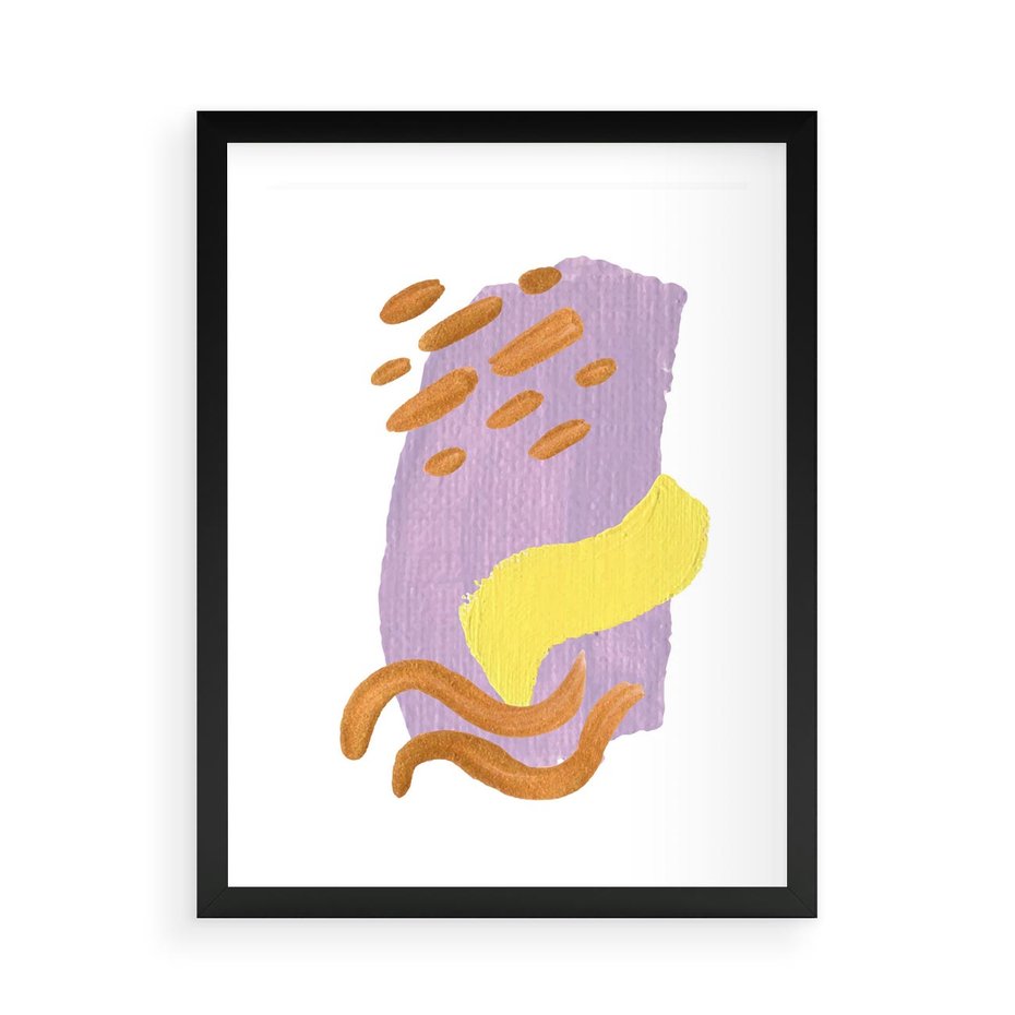 Plakat w ramie 50x70 - Kolorowe Pastelowe Spektrum - akwarela, minimalizm - rama czarna