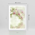 Plakat w ramie 50x70 - Orchidea w Spa - orchidea, kwiaty - rama biała