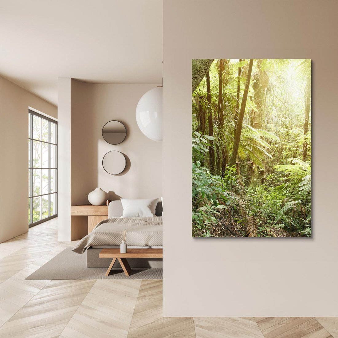 Obraz na płótnie 50x70 - Uroczysty Las Drzew - las, drzewa