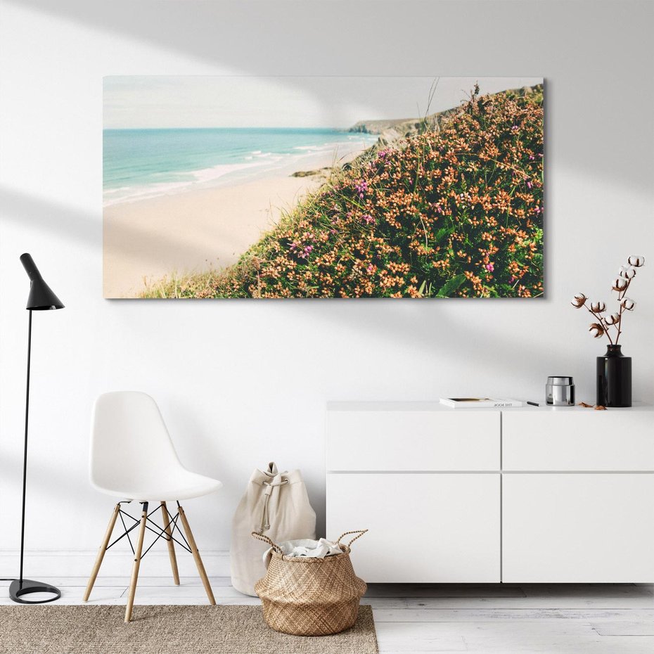 Obraz na płótnie 140x70 - Perspektywa Klifu - fotografia, ocean