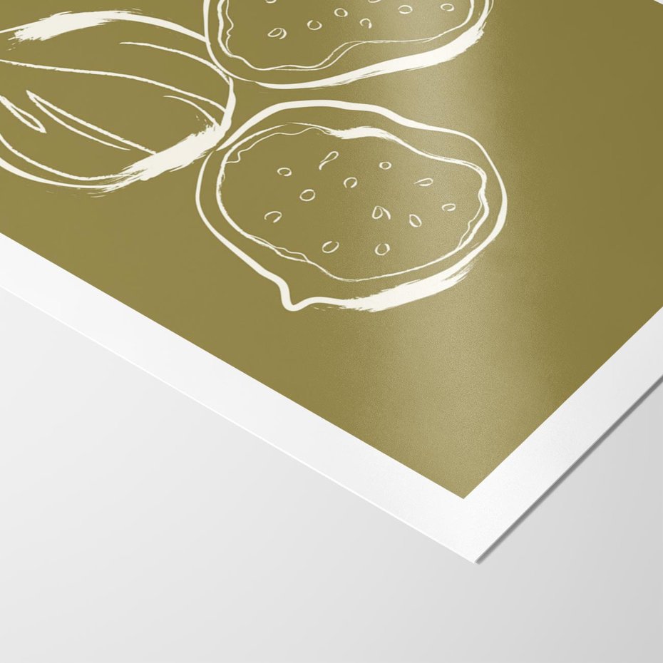 Plakat bez ramy 30x40 - Podróżne Barwy - figi, minimalistyczny styl