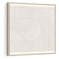 Obraz w ramie 50x50 - Geometryczna Elegancja Mid Century - mid century, minimalizm - rama drewno