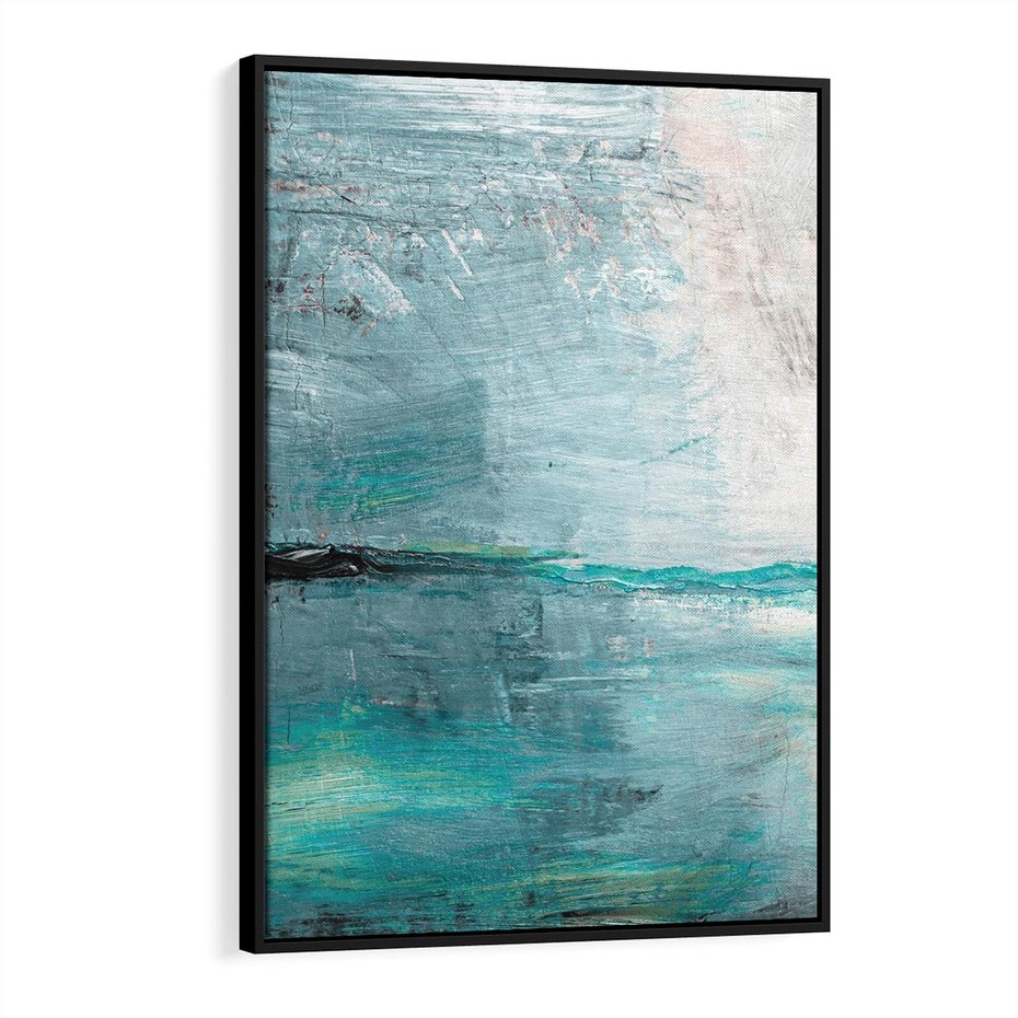 Obraz w ramie 50x70 - Odbicie utraconych barw - abstrakcja, niepokój - rama czarna