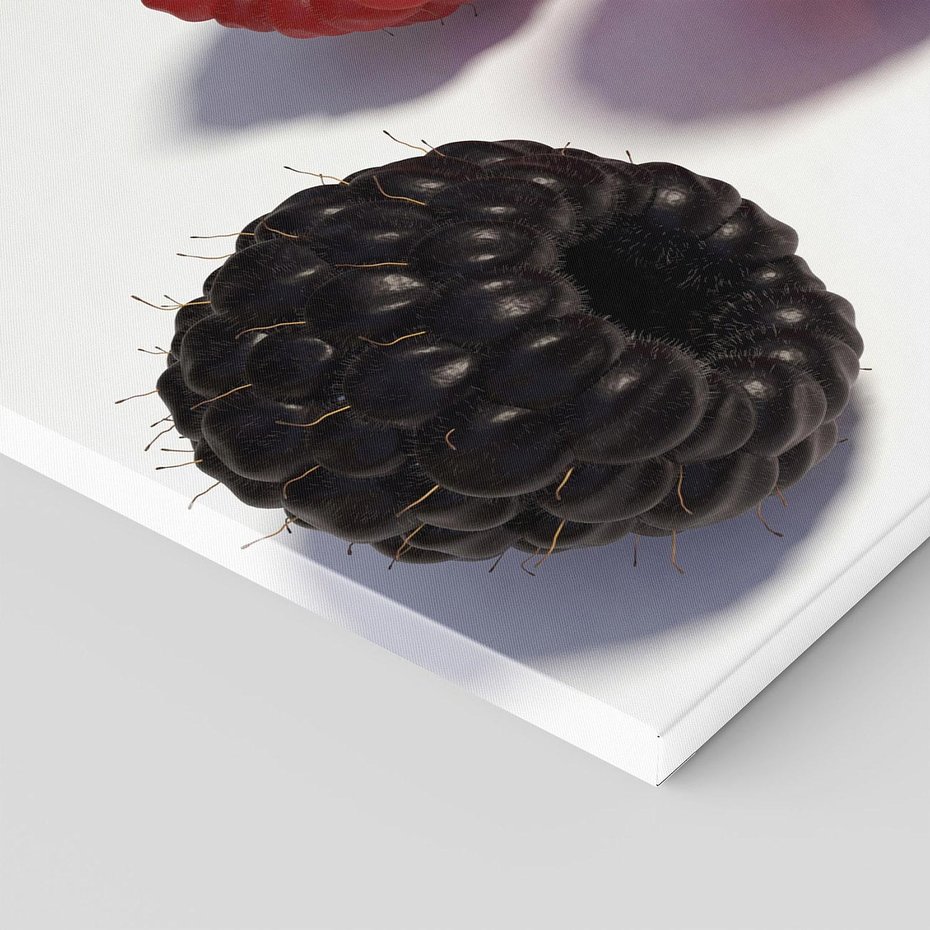 Obraz na płótnie 120x80 - Maliny Jeżyny Owoce - maliny, jeżyny