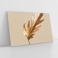 Obraz na płótnie 120x80 - Piękno w Detalu - złoty, liść