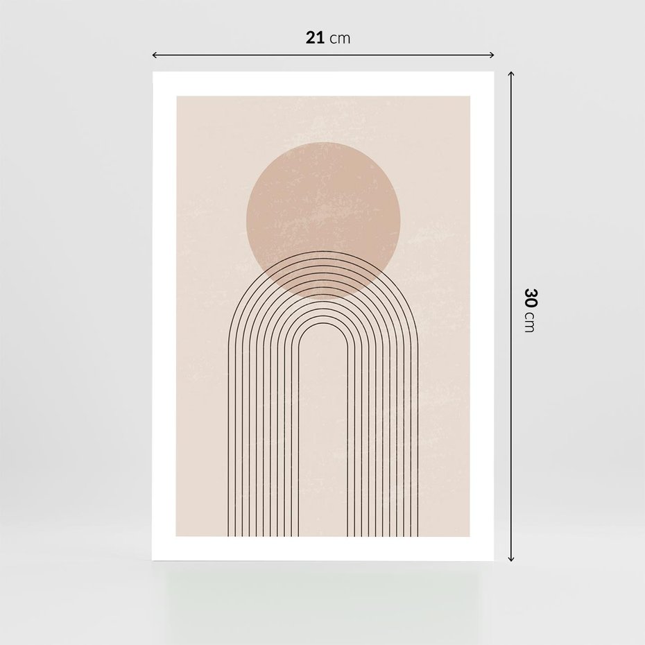 Plakat bez ramy 21x30 - Konturem Zdefiniowane - boho plakat, minimalizm