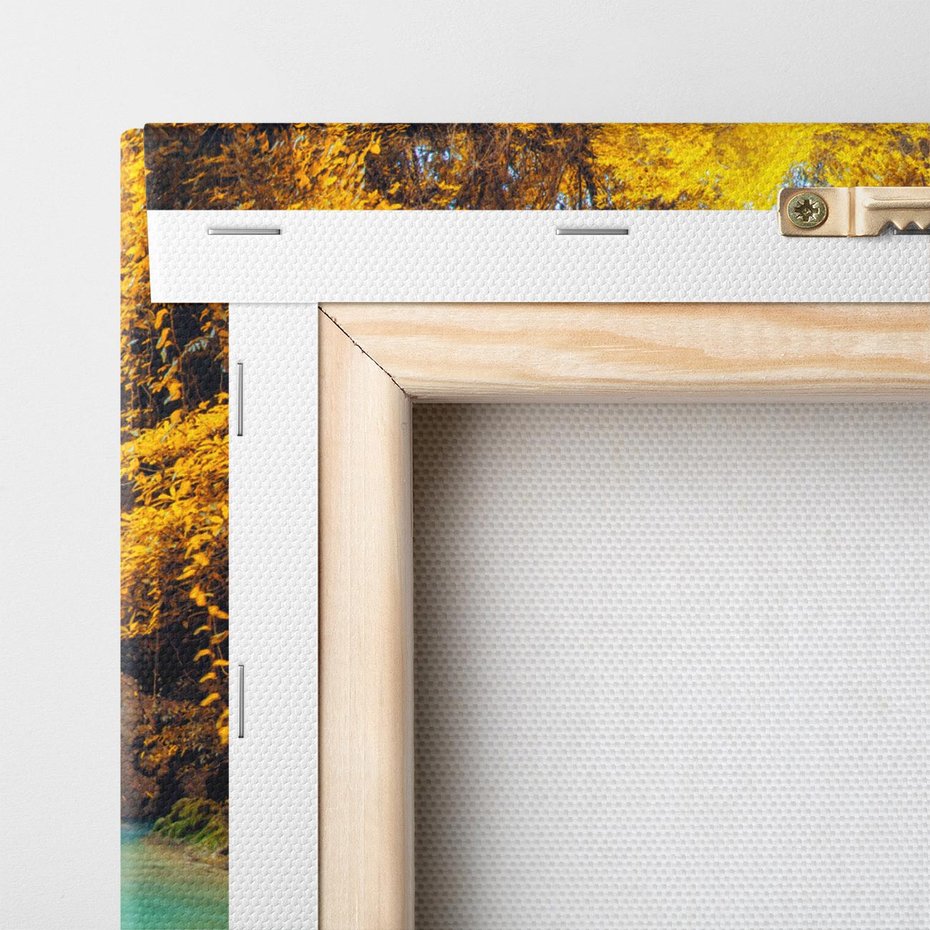 Obraz na płótnie 50x50 - Magia kolorów - jesień, las