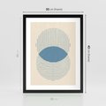 Plakat w ramie 30x40 - Wnętrza Refleksji - geometryczne kształty, koła - rama czarna