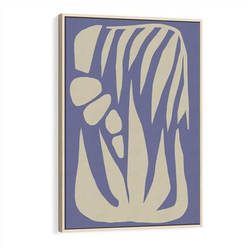 Obraz w ramie 80x120 - Kształty Niewidzialnych Granic - abstrakcyjna sztuka, skandynawski styl - rama drewno