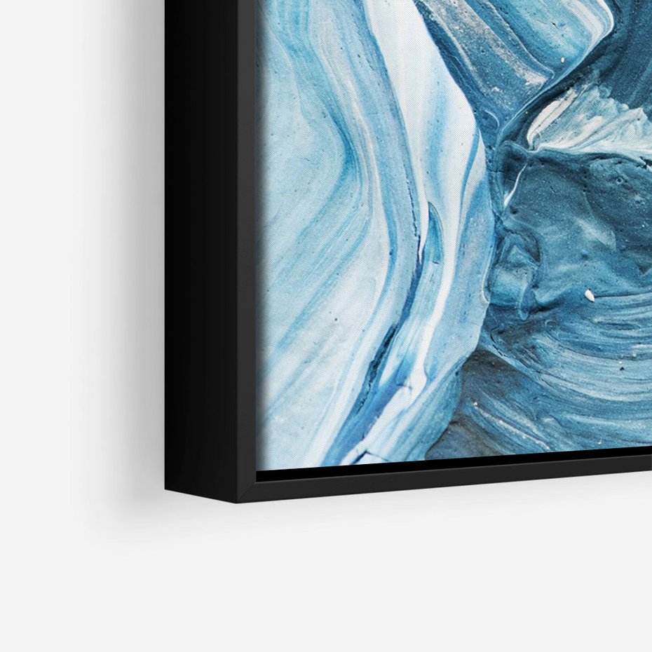 Obraz w ramie 70x100 - Wyrazista abstrakcja w akwareli - abstrakcja, akwarela - rama czarna