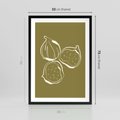 Plakat w ramie 50x70 - Podróżne Barwy - figi, minimalistyczny styl - rama czarna