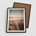 Plakat w ramie 50x70 - Sucha Trawa w Odcieniach Sepii - suche trawy, łąka odcienie beżu - rama czarna