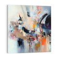 Obraz na płótnie 70x70 - Kontrapunkty zatajonych uczuć - dynamiczna abstrakcja, bałagan na płótnie