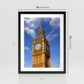 Plakat w ramie 30x40 - Czasowy Symbol - zegar, Big Ben - rama czarna