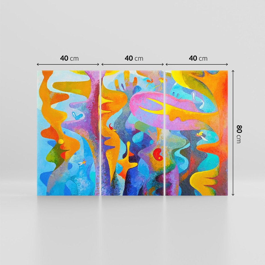 Obraz na płótnie 120x80 - Płomienne Tańce Abstrakcji - energetyczna abstrakcja, dziwne formy