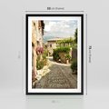 Plakat w ramie 50x70 - Włoskie Uliczki - włoska, uliczka - rama czarna