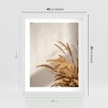Plakat w ramie 40x50 - Swobodne trawy boho - boho, suche - rama biała