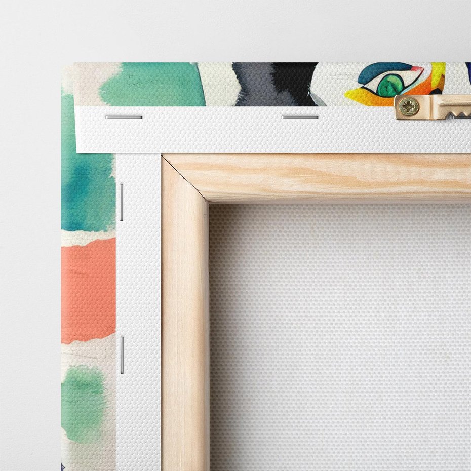 Obraz na płótnie 50x50 - Subtelne Akwarelowe Ulotności - abstrakcyjny akwarelowy portret kobiety, rozmyte farby