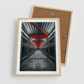 Plakat w ramie 50x70 - Nieskończoność Przestrzeni - korytarz, perspektywa - rama drewno