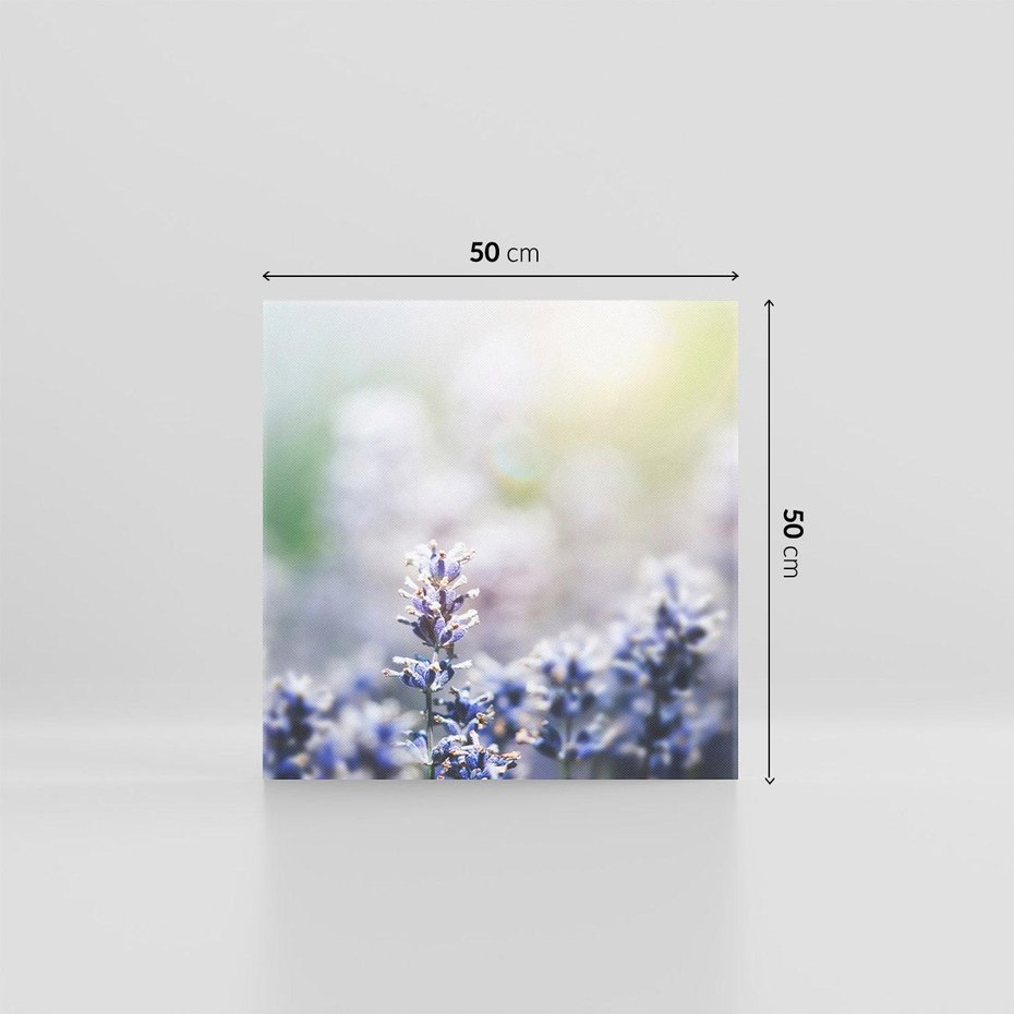 Obraz na płótnie 50x50 - Delikatna Uroda Natury - wrzosy, fiolet