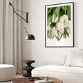 Plakat bez ramy 30x40 - Białe tulipany w pełnym rozkwicie - białe, tulipany