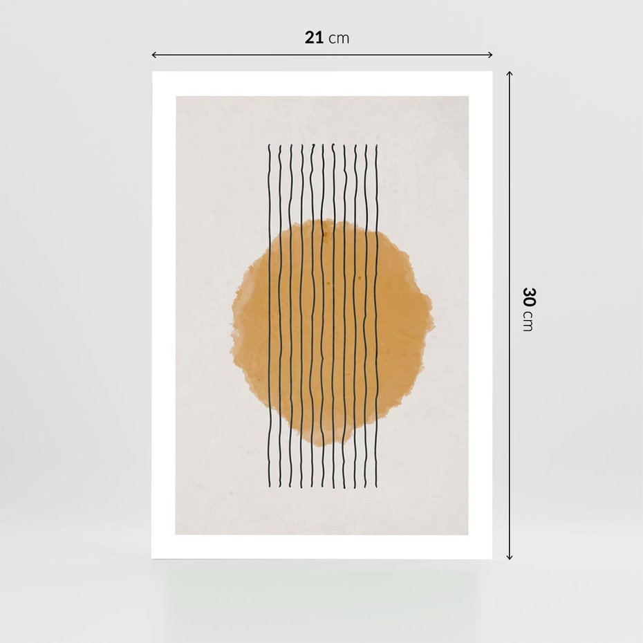 Plakat bez ramy 21x30 - Taniec Emocji - abstrakcyjne akwarelowe plamy, nieregularne kreski