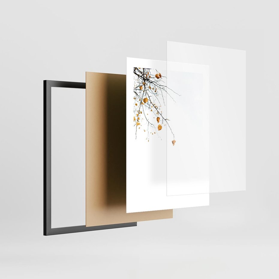 Plakat w ramie 30x40 - Złota Jesień - drzewo, żółte liście - rama czarna