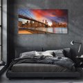 Obraz na płótnie 120x60 - Magia zachodu słońca nad mostem - zachód, słońca