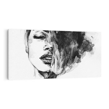 Obraz na płótnie 120x60 - Kobieta w akwareli - kobieta, akwarela